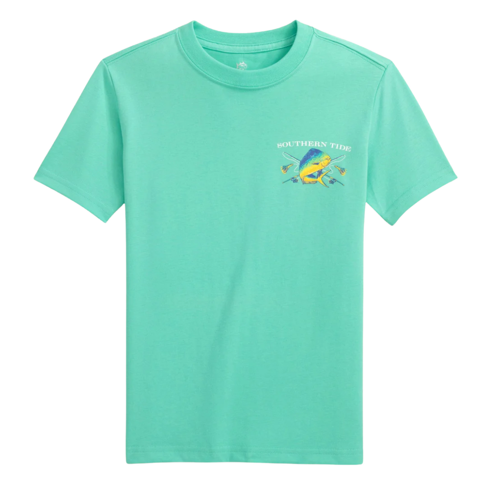 SOUTHERN TIDE Kids Mahi Deep Sea Fishing Short Sleeve T-Shirt