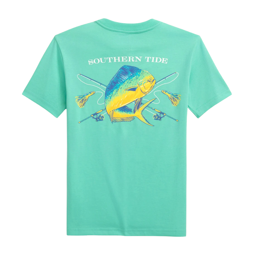 SOUTHERN TIDE Kids Mahi Deep Sea Fishing Short Sleeve T-Shirt