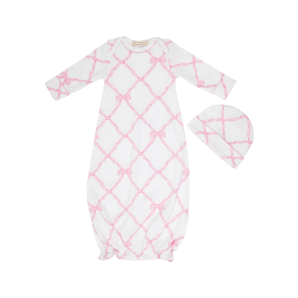 THE BEAUFORT BONNET COMPANY ADORABLE EVERYDAY SET-Belle Meade Bow/Worth Ave White