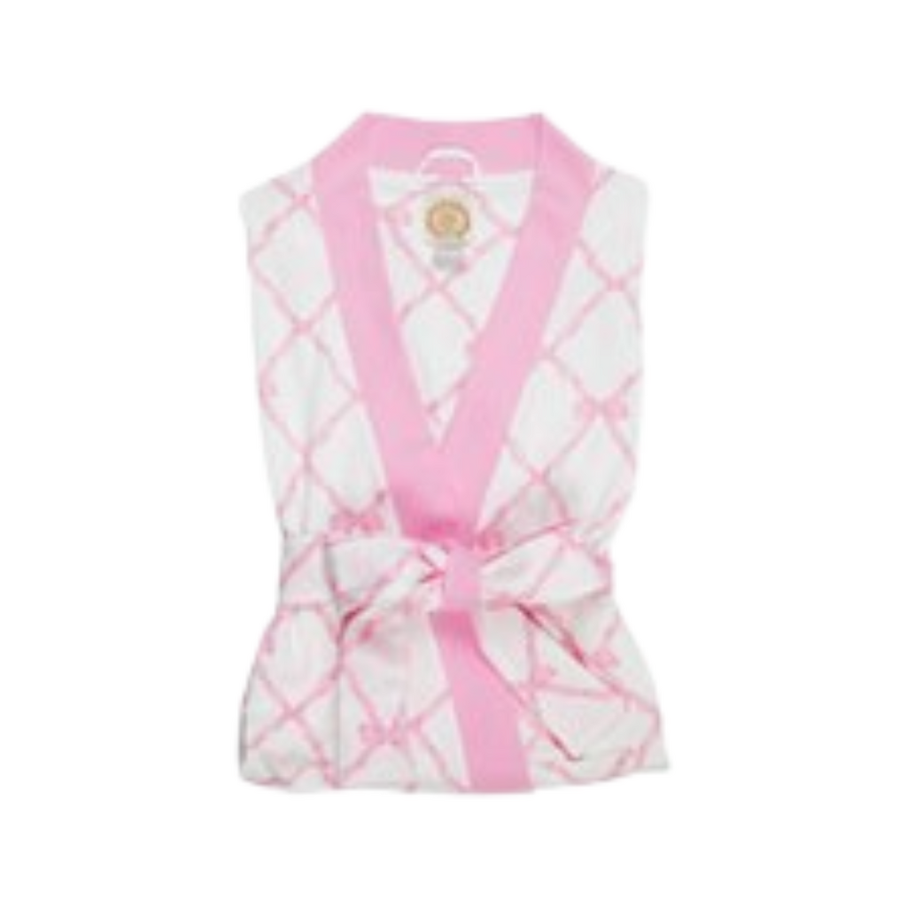 THE BEAUFORT BONNET COMPANY READY OR NOT ROBE-Belle Meade Bow/Pier Party Pink