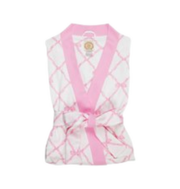 THE BEAUFORT BONNET COMPANY READY OR NOT ROBE-Belle Meade Bow/Pier Party Pink