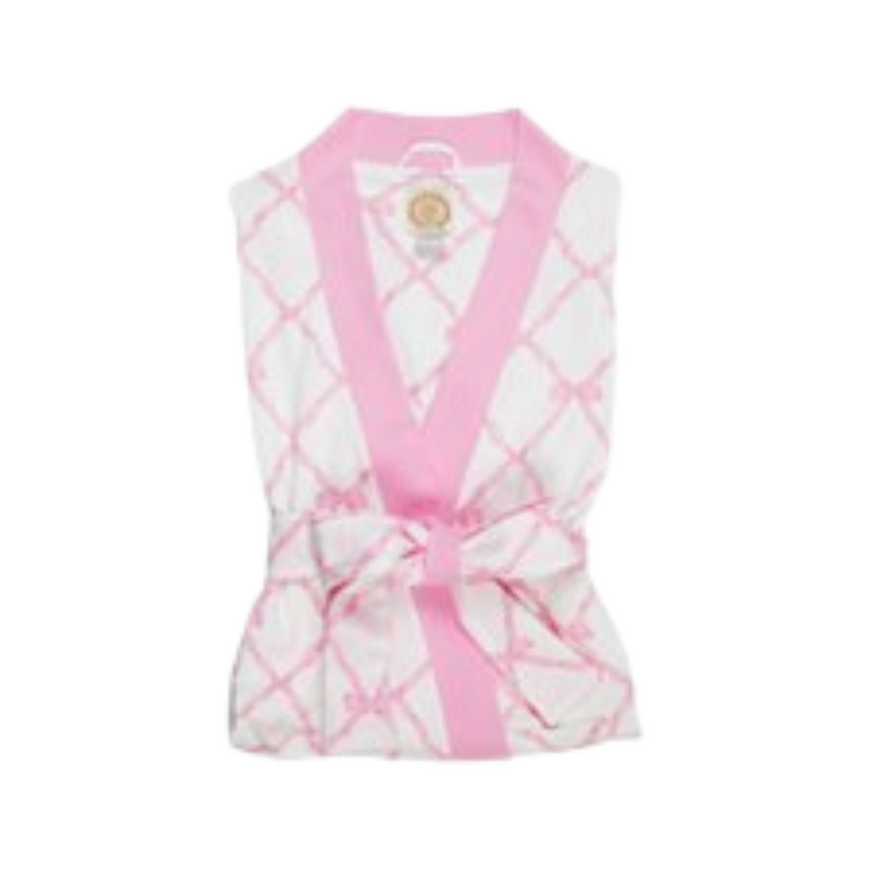 THE BEAUFORT BONNET COMPANY READY OR NOT ROBE-Belle Meade Bow/Pier Party Pink