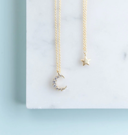 HELMSIE Mama & Me Moon And Star Necklace Set