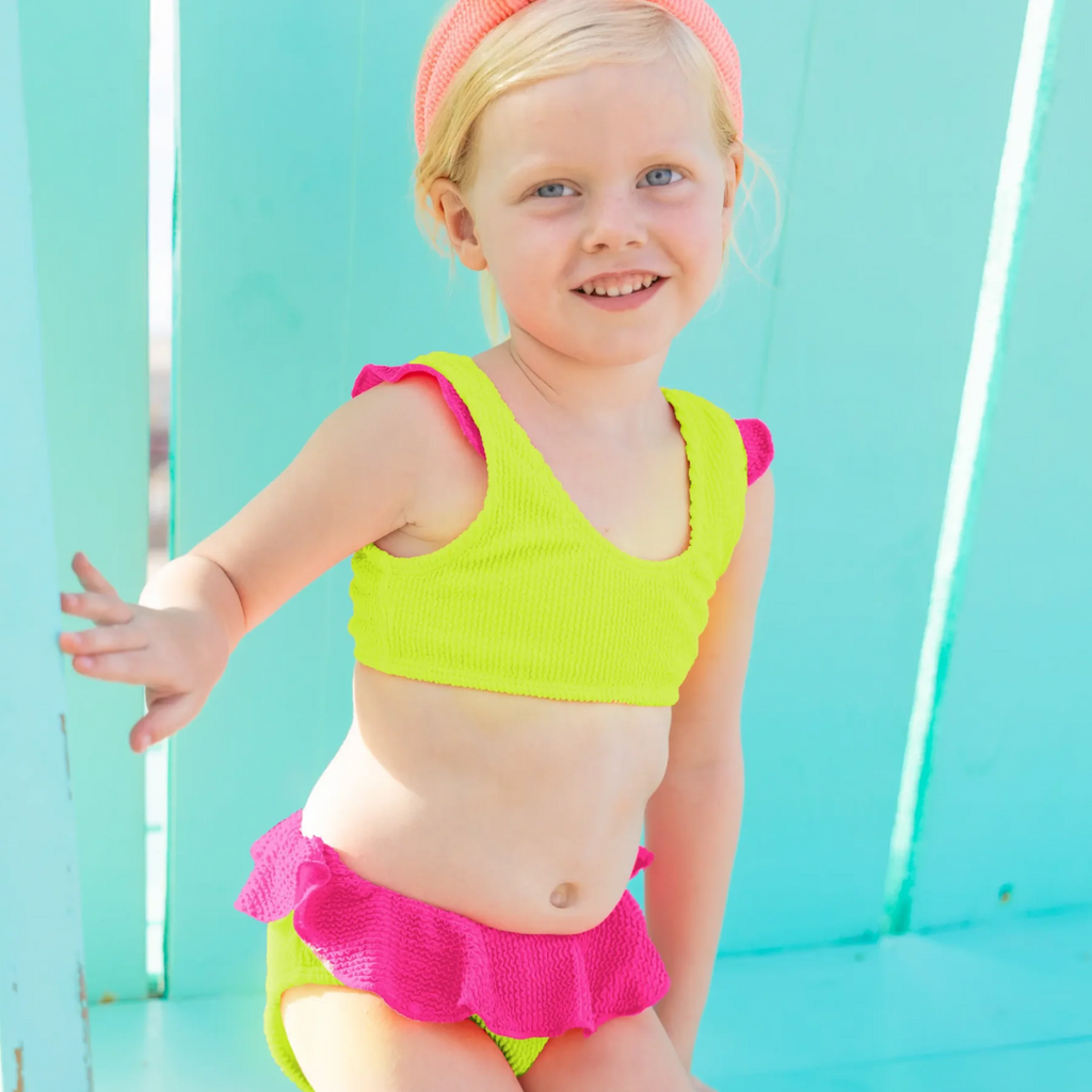 LIMEAPPLE DAISY CRINKLE RUFFLE BIKINI