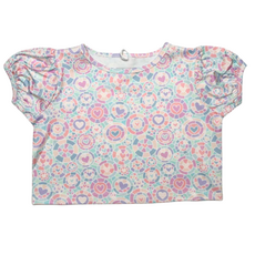 HONESTY Kalidescope Heart Puff Sleeve Top