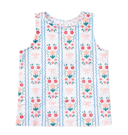 HONESTY Floral Bow Tank Top