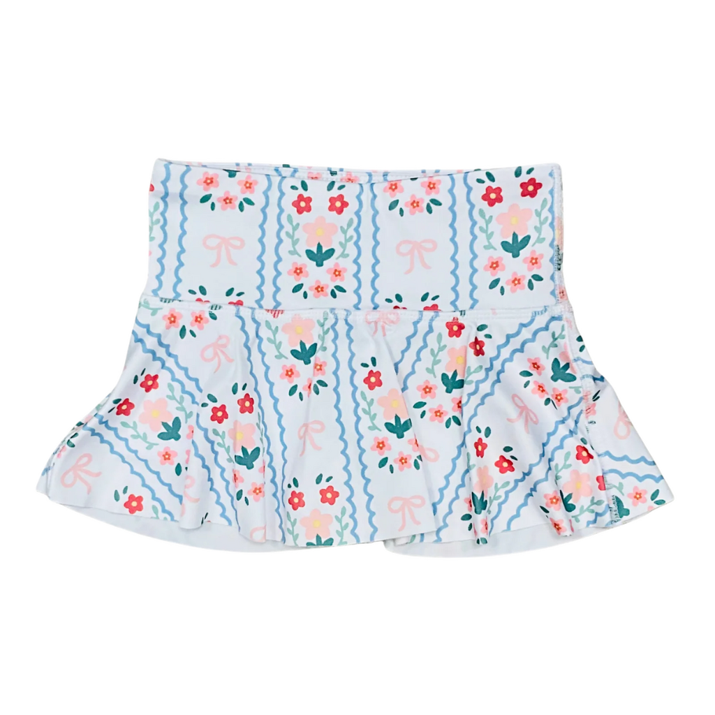 HONESTY Floral Bow Skirt