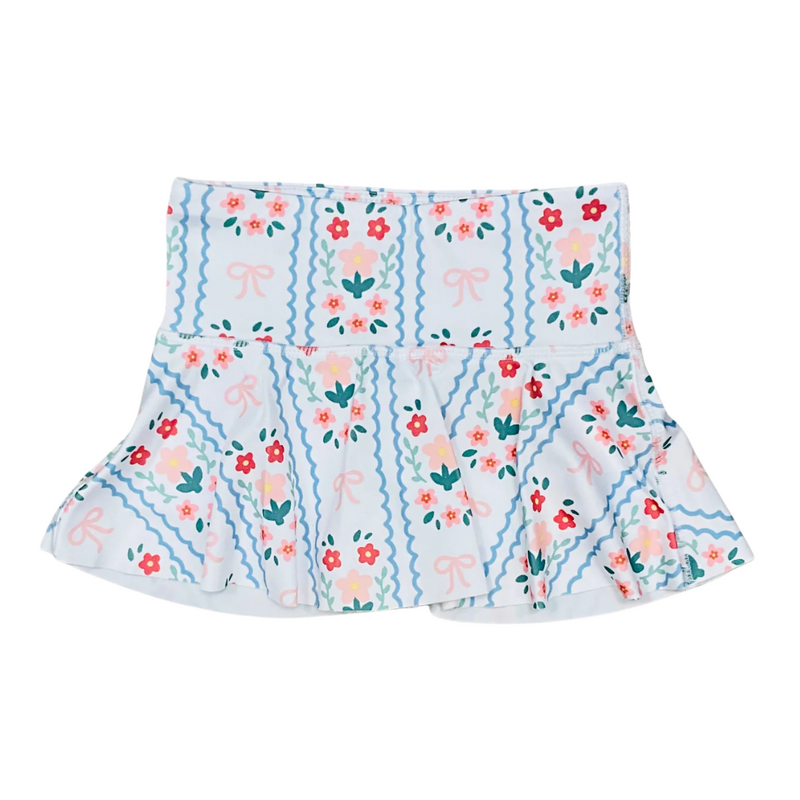 HONESTY Floral Bow Skirt