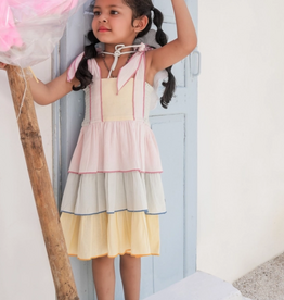 yo baby Genelia Layerd Dress: Multi-Color