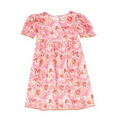 yo baby Hot Pink Floral Pleat Dress