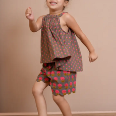 yo baby Halter Top and Shorts Set:   Earthy Brown