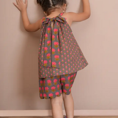 yo baby Halter Top and Shorts Set:   Earthy Brown