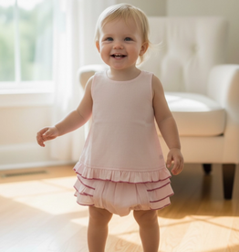 yo baby Shorts & Top w/Ruffle Edge : Soft Pink