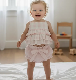 yo baby Ariana Top w/Bloomer: Pastel Pink