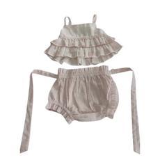 yo baby Ariana Top w/Bloomer: Pastel Pink