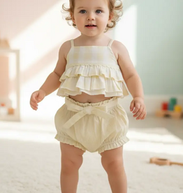 yo baby Ariana Top w/Bloomer: Pastel Yellow