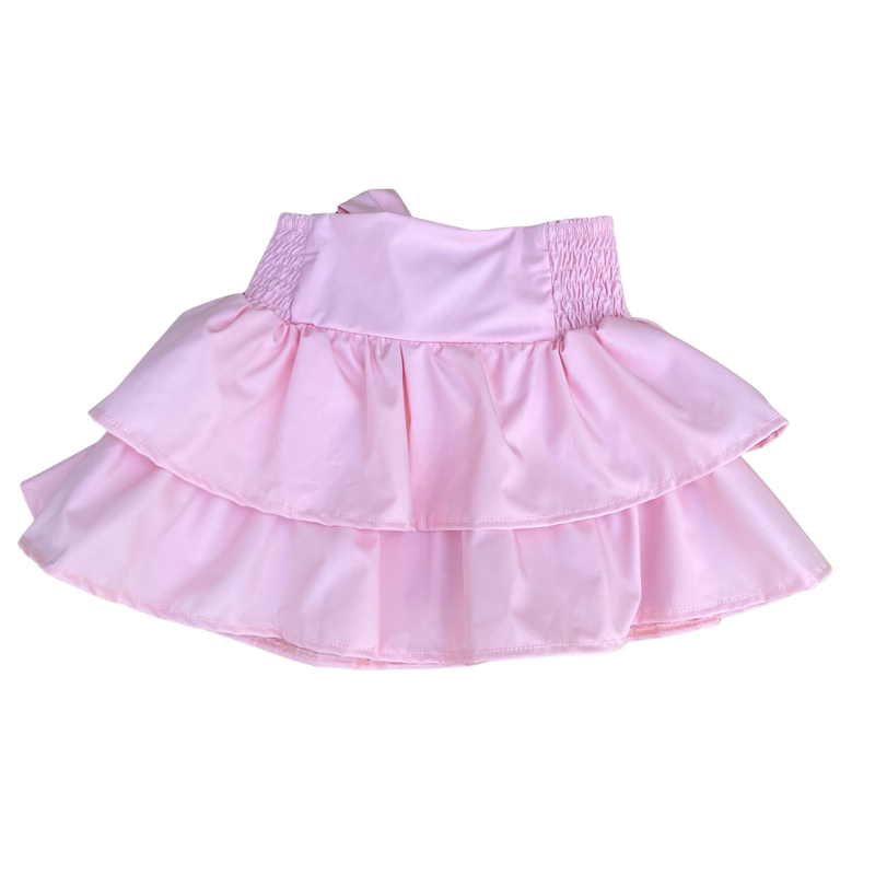 FLOWERS BY ZOE Girls Peach Poplin Skirt