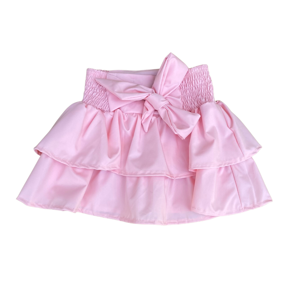 FLOWERS BY ZOE Girls Peach Poplin Skirt