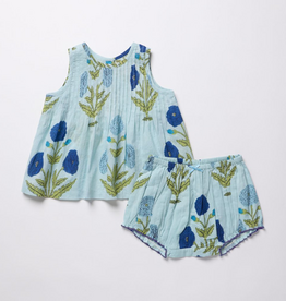 PINK CHICKEN Baby Girls Jaipur 2-PC Set-Light Blue Dandelion