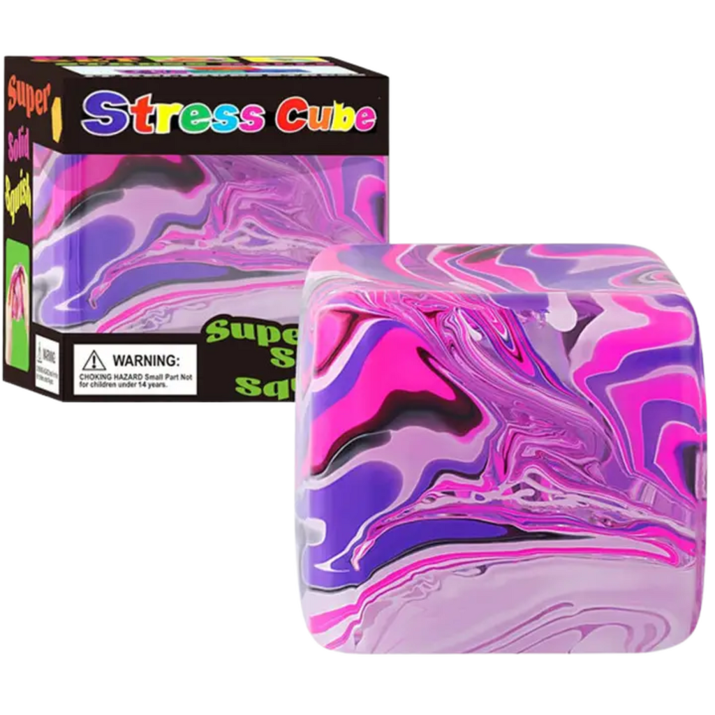 AURAQUISE Stress Relief Cube-Purple Marbled