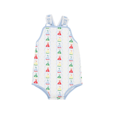 THE BEAUFORT BONNET COMPANY SKIPPER SUNSUIT - PIMA Set Sail/Beale Street Blue/Worth Ave White
