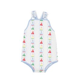 THE BEAUFORT BONNET COMPANY SKIPPER SUNSUIT - PIMA Set Sail/Beale Street Blue/Worth Ave White