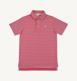 THE BEAUFORT BONNET COMPANY PRIM & PROPER POLO SS-PIMA Sumner County Stripe (Rich Red/Blue)