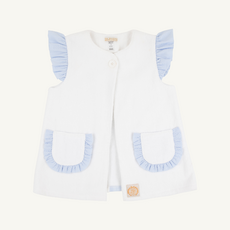 THE BEAUFORT BONNET COMPANY CALLIE COVER UP-TERRYCLOTH Worth Ave White/Blue