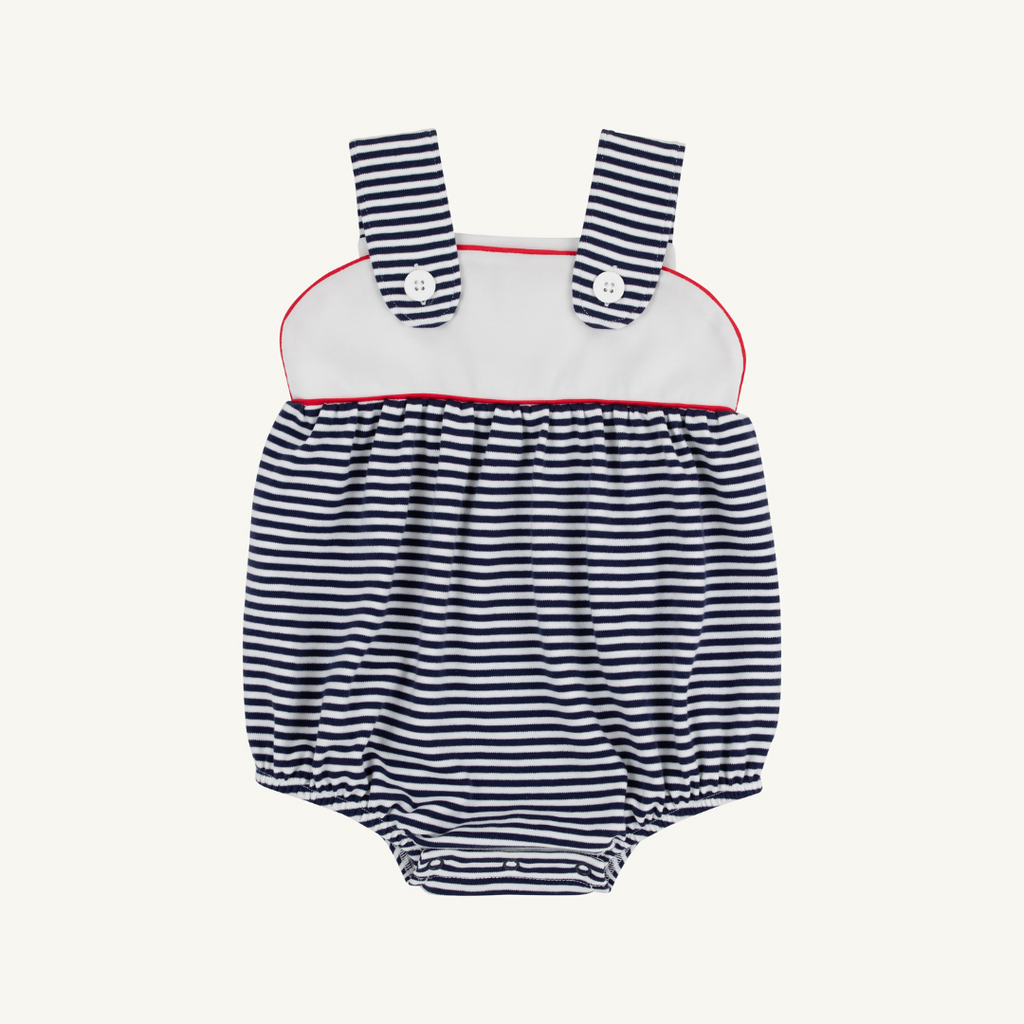 THE BEAUFORT BONNET COMPANY BINGHAM BUBBLE-PIMA Nantucket Navy Stripe/White/Red