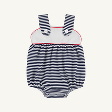 THE BEAUFORT BONNET COMPANY BINGHAM BUBBLE-PIMA Nantucket Navy Stripe/White/Red