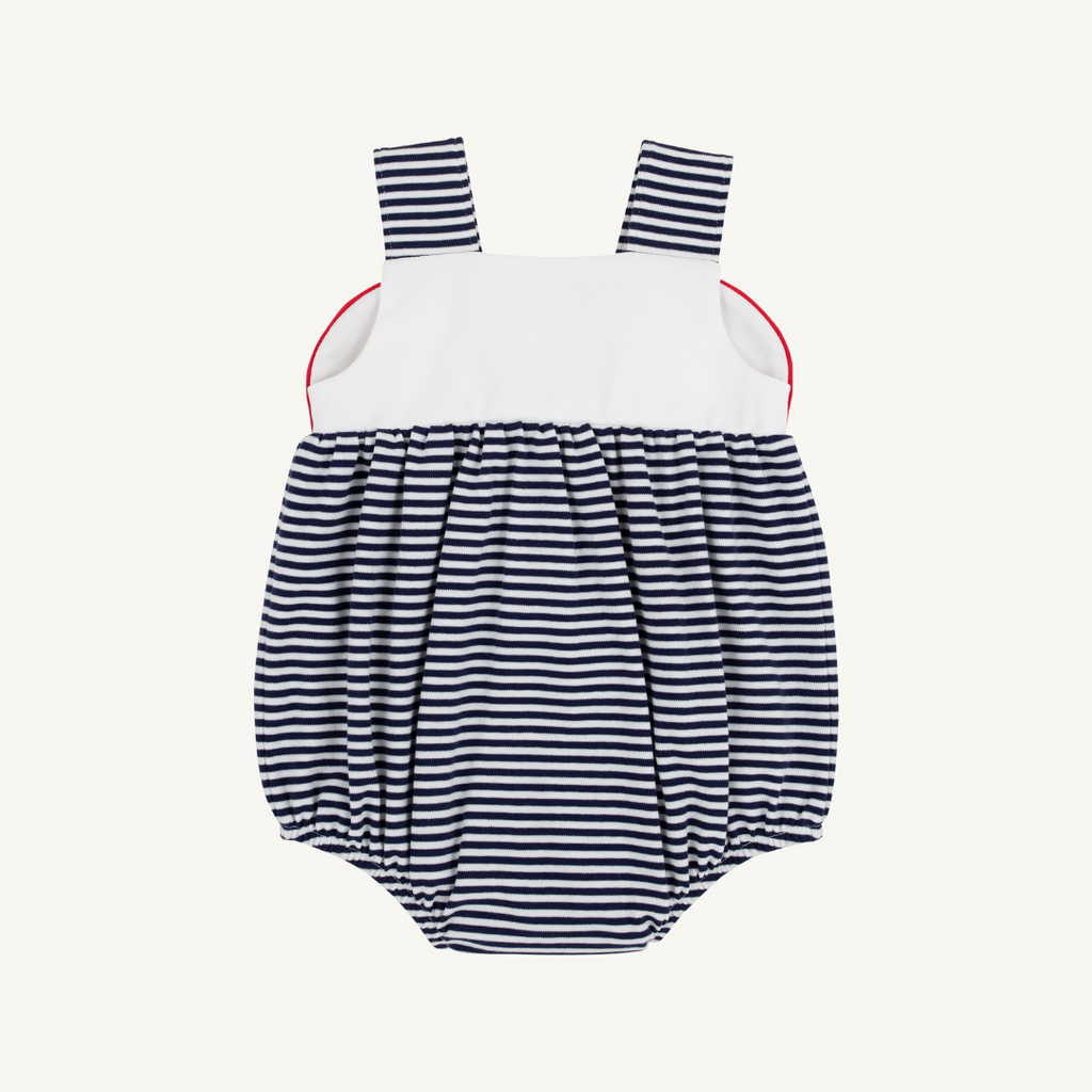 THE BEAUFORT BONNET COMPANY BINGHAM BUBBLE-PIMA Nantucket Navy Stripe/White/Red