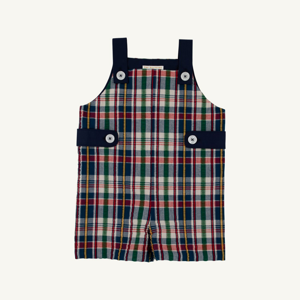 THE BEAUFORT BONNET COMPANY TEDDYS TAB JON JON-SEERSUCKER Gramercy Park Plaid/Navy