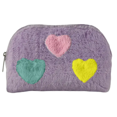 ISCREAM HEARTS COLOR BLOCK OVAL COSMETIC BAG