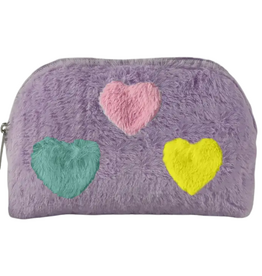 ISCREAM HEARTS COLOR BLOCK OVAL COSMETIC BAG