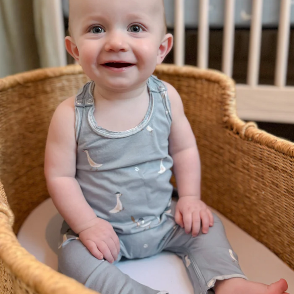 GUNAMUNA TANK ROMPER-BASEBALL GOOSE