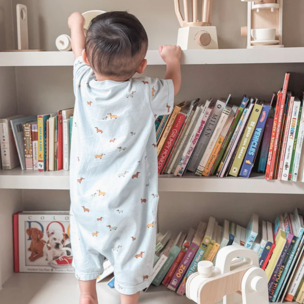 GUNAMUNA SHORTIE ROMPER-WOOF