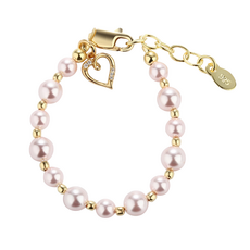 CHERISHED MOMENTS LARKIN - 14K GOLD-PLATED PNK PEARL BRACELET