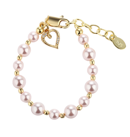 CHERISHED MOMENTS LARKIN - 14K GOLD-PLATED PNK PEARL BRACELET