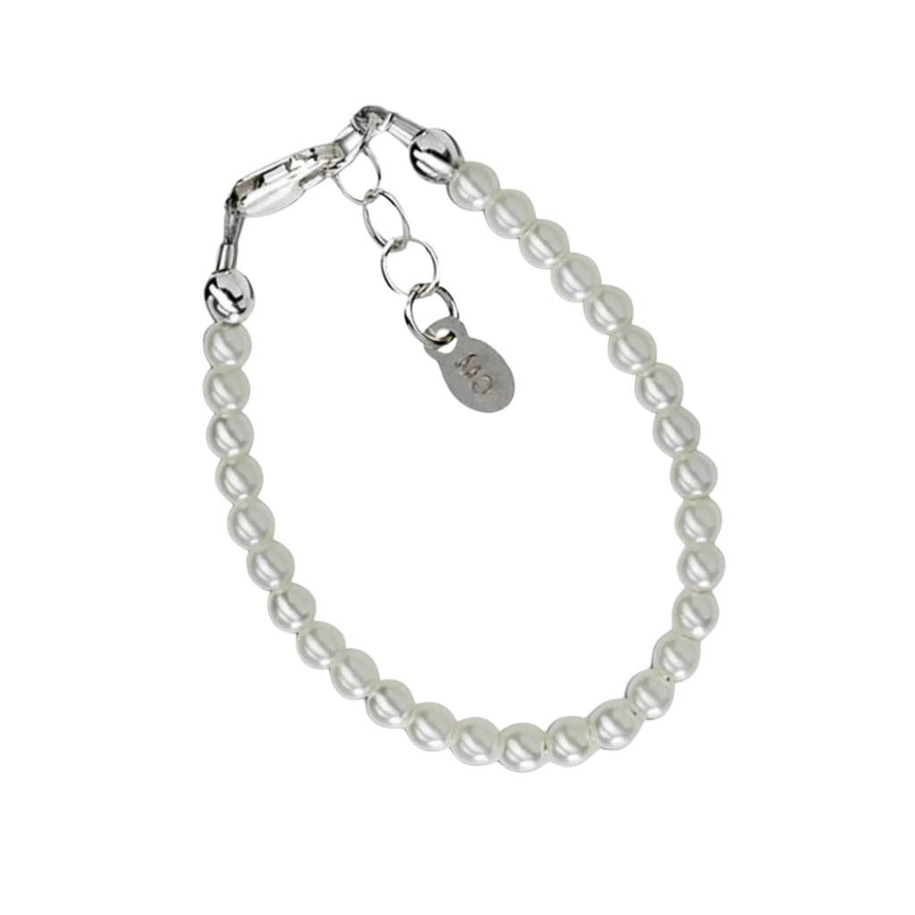 CHERISHED MOMENTS SERENITY 2- SS PEARL BRACELET -LG 6-12 YRS