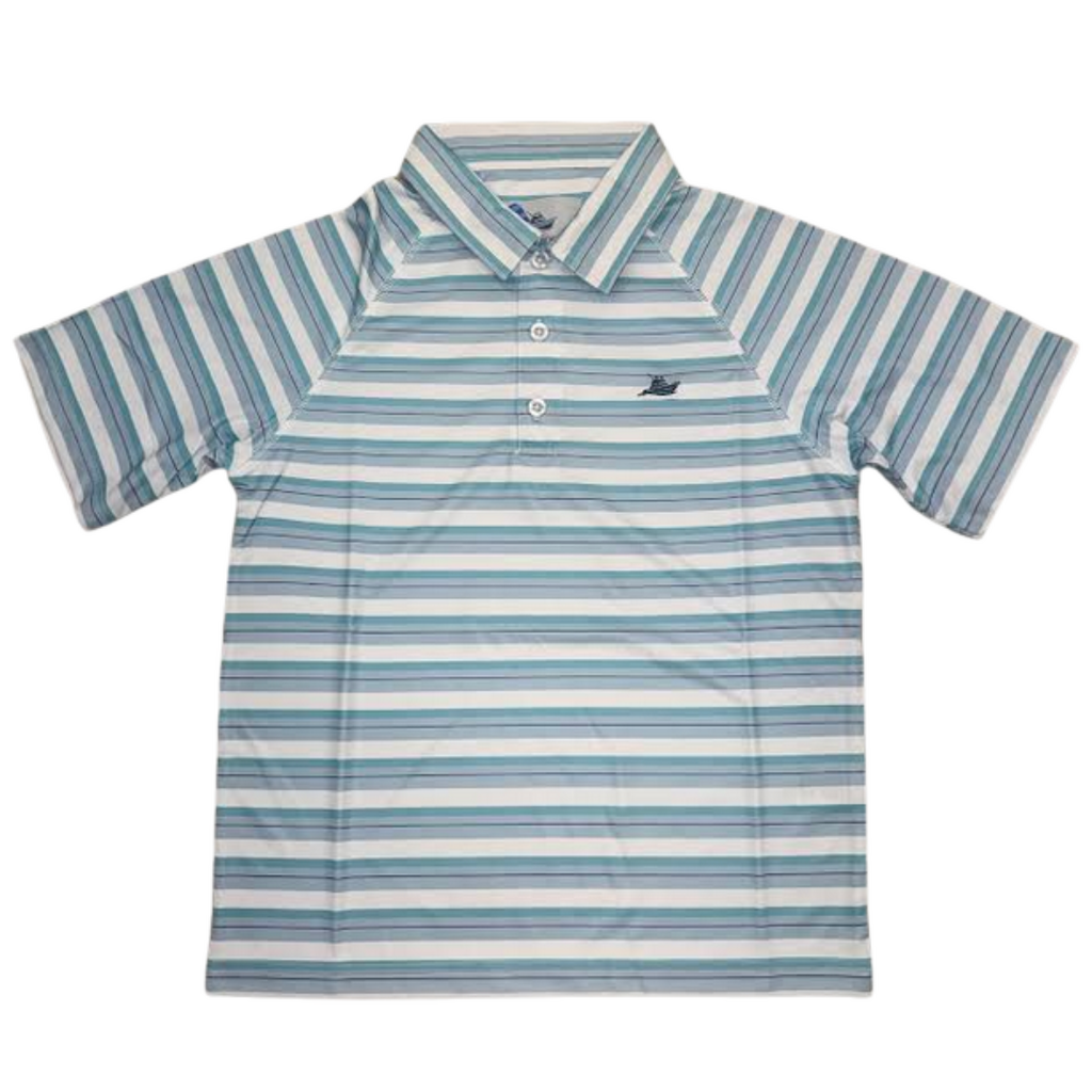 SOUTHBOUND Boys Polo-Navy/Nile/Fog