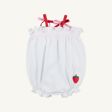 THE BEAUFORT BONNET COMPANY ROSEY ROMPER-PIMA Worth Ave White/Pink/Red