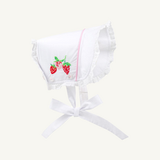 THE BEAUFORT BONNET COMPANY CATESBY COUNTRY CLUB BONNET-EMB Worth Ave White/Pink/Strawberry