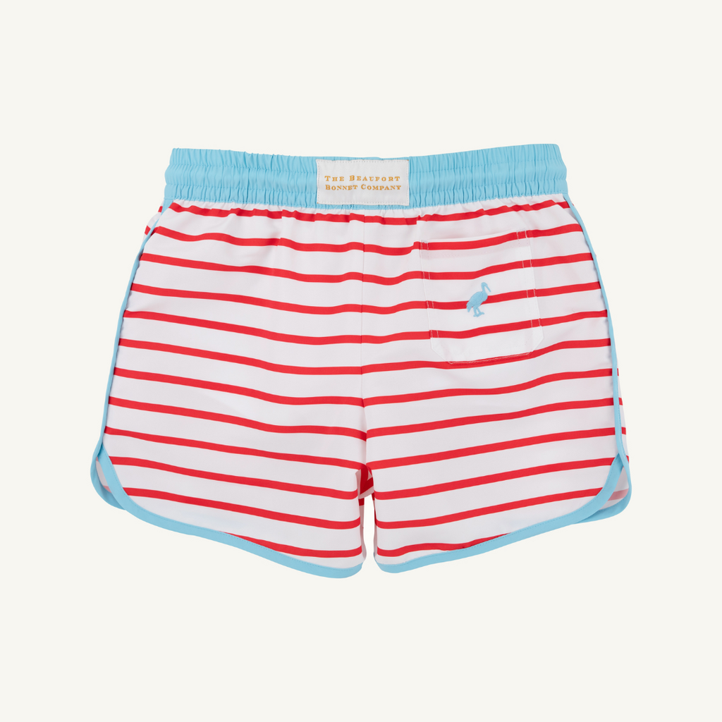 THE BEAUFORT BONNET COMPANY TANNER TRUNKS Richmond Red Stripe/Blue