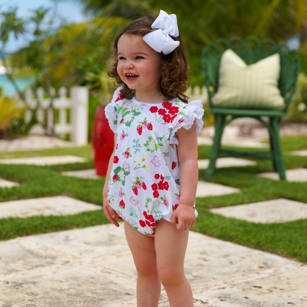 THE BEAUFORT BONNET COMPANY RUEHLING RUFFLE BUBBLE-PIMA Berry Sweet