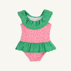 THE BEAUFORT BONNET COMPANY SANDY SWIMSUIT Suffolk Seeds/Gibson Island Green