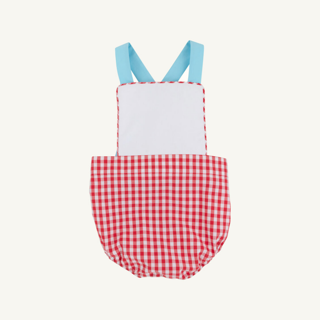 THE BEAUFORT BONNET COMPANY SAYRE SUNSUIT Richmond Red Gingham