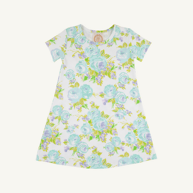 THE BEAUFORT BONNET COMPANY POLLY PLAY DRESS Princess Grace Rose (Blue)