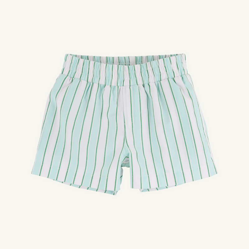 THE BEAUFORT BONNET COMPANY SHEFFIELD SHORTS Tally Rd Ticking Stripe/Green