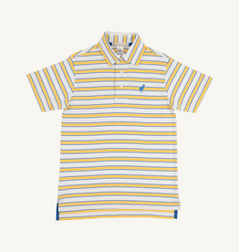 THE BEAUFORT BONNET COMPANY PRIM & PROPER POLO SS-PIMA Lake Claire Lines/Wood Boat Blue