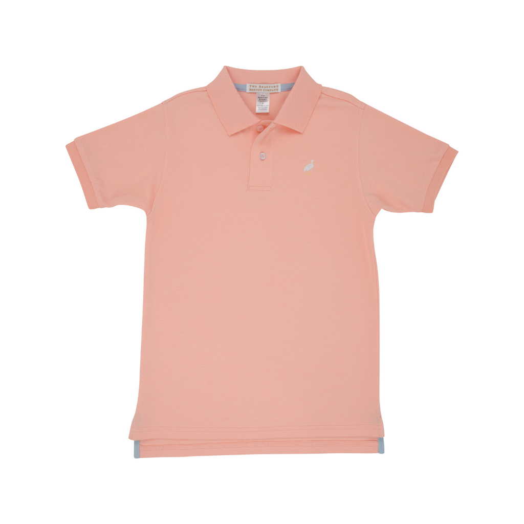 THE BEAUFORT BONNET COMPANY PRIM AND PROPER POLO SS-PIMA Pompano Peach/Multi